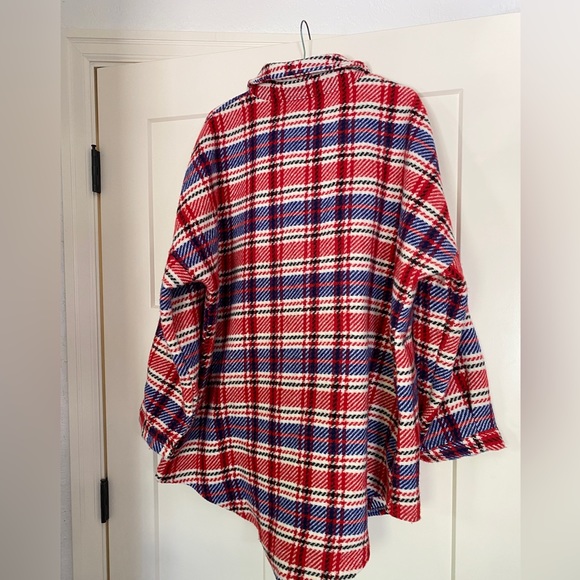 Oversized red, white and blue sweater jacket - Picture 7 of 7